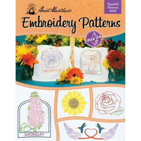 Aunt Martha's Iron-On Transfer Book-Fanciful Flowers | Walmart Canada