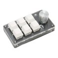 thumbnail image 2 of 6 Key Mini Keypad with Knob Blue Switch Wired USB Wireless Bluetooth Dual Mode Connection DIY Programmable Mechanical Keyboard White, 2 of 5