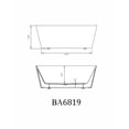 thumbnail image 5 of Bellaterra Home BA6819 67 in. Brussels Freestanding Bathtub, Glossy White, 5 of 5