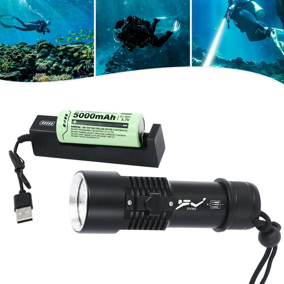 Professional Diving Light LED Waterproof Dive Scuba Lamp Underwater Flashlight for Diving Operations