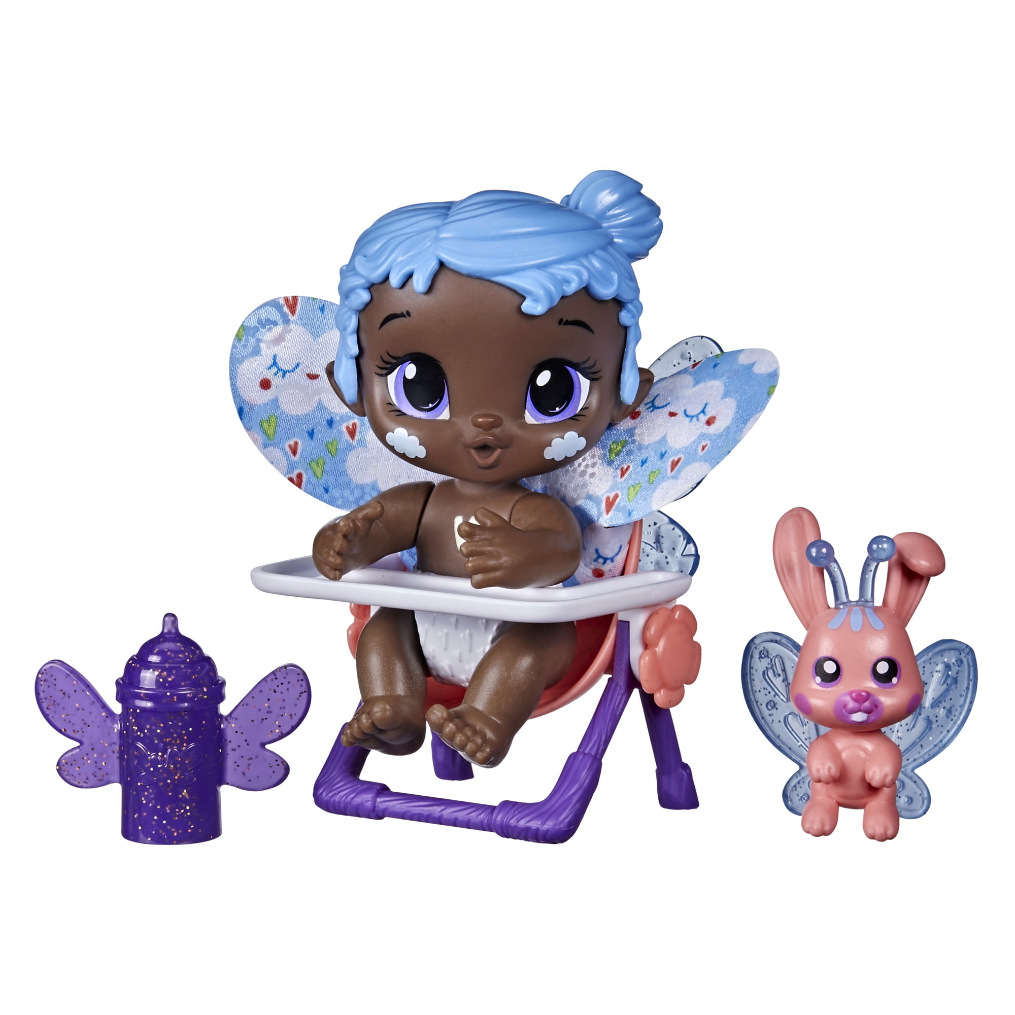 Baby Alive GloPixies Minis Doll, Sky Breeze, Glow-In-The-Dark Pixie Toy, Surprise Friend