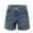 Blue, variant on Xixinqiwan No Boundaries Women's Mid Waisted Cargo Denim Shorts Casual Straight Leg Summer Jean Shorts with Pockets