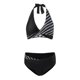 thumbnail image 3 of Gibobby Traje de Baño Sexy Bikini 2023 Traje de baño dividido para mujer Bikini Estampado de hojas Cuello colgante Traje de baño con cuello en V(Negro,CH), 3 of 5