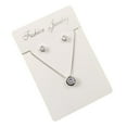 thumbnail image 1 of Fiudx Pendientes de Circonita, Collar Rodiado, Joyería de Latón Pulido, Accesorio de Moda para Mujer, Fácil Mantenimiento., 1 of 1