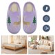 thumbnail image 1 of Suaves para Navidad Pantuflas Reno Peludas Térmicas Planas Felpa Alce Cómodas Antideslizantes Otoño E Invierno, 1 of 9