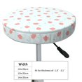 thumbnail image 4 of Balery Strawberry Fundas de asiento para taburete de bar redondo de tela de terciopelo ajustables que protegen de arañazos y manchas para sillas de 14 a 17 pulgadas.-14 inch, 4 of 7