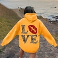 thumbnail image 5 of Valentines Day Women HoodiesValentines Day Hoodies Women Letter Graphic Sweatshirt Long Sleeve Pullover Regular Tops,Yellow, 5 of 7