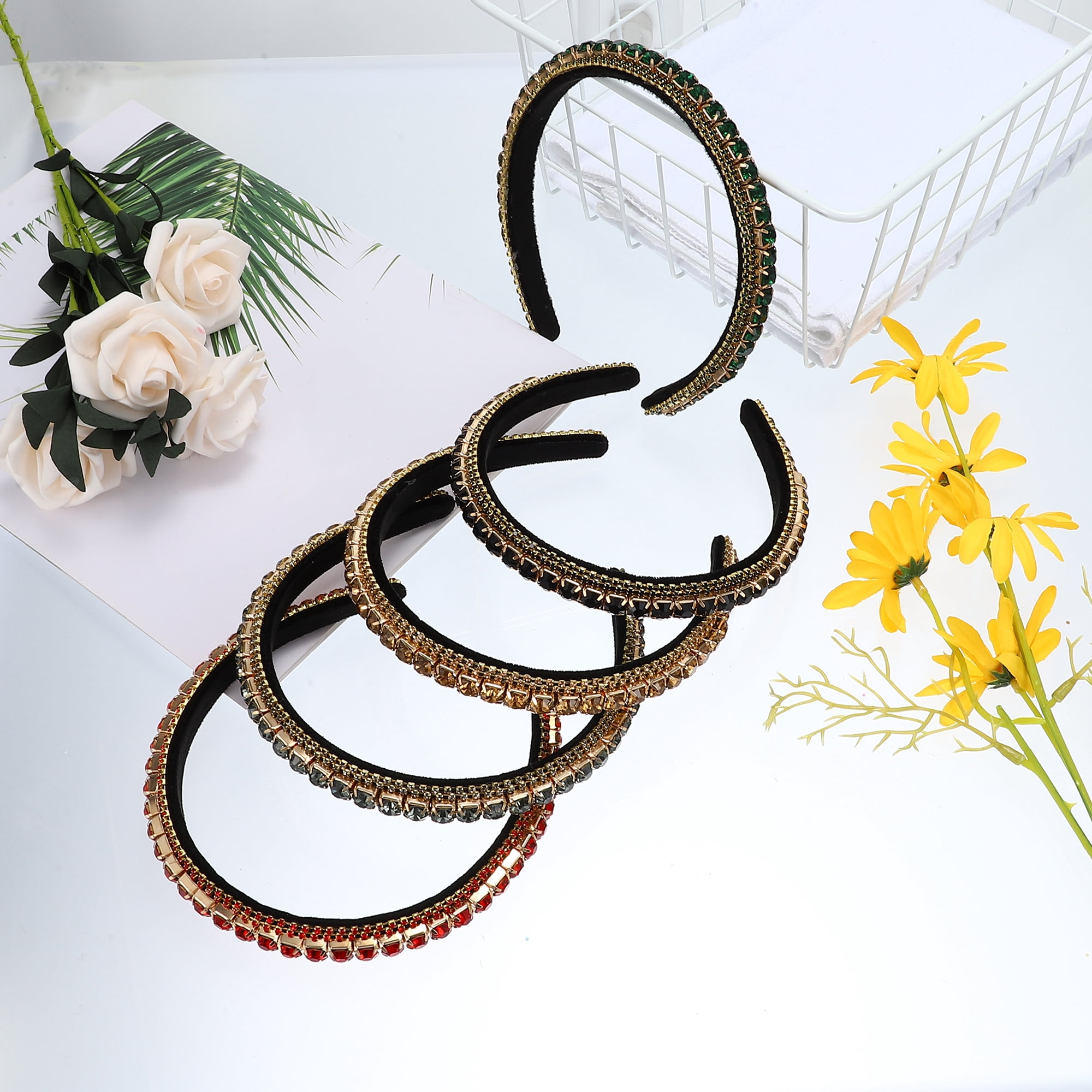 Unique Bargains Decor Hairbands for Women Daily Wear Birthday Parties Red