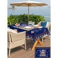 thumbnail image 5 of Outdoor Tablecloth with Umbrella Hole for Patio/Picnic/Party/Camping, Independence Day Truck Waterproof Table Cloth Rectangle Table Cover Washable, Blue Star Firework 4th of July (54"x 80"), 5 of 9