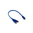 thumbnail image 1 of Stinger Rca Y 2f-1m Blue Interconnect, 1 of 2