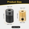 thumbnail image 2 of Worm Gear Set 0.5 Module 15:1 Reduction Rate(Gear-3mm Bore, Rod 4mm Bore), 2 of 6