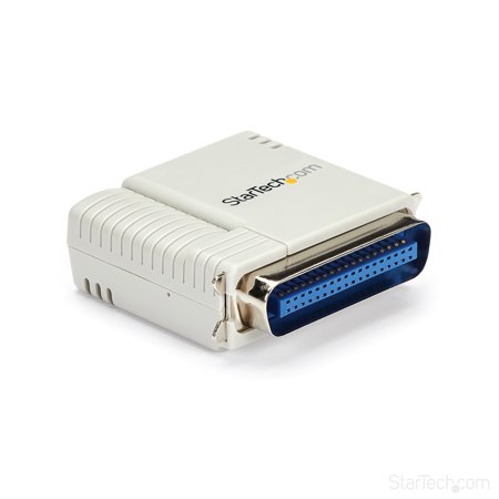 UPC: 0065030854184 | StarTech.com StarTech.com 1-Port 10/100 Mbps Parallel Network Print Server – Fast Centronics Ethernet Printer Server Adapter – Windows 10