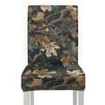thumbnail image 6 of COEQINE Parsons Chair Slipcovers Set of 2, Stretch Removable Dining Chair Covers Machine Washable, Polyester Spandex Universal Fit Chair Protector for Dining Chairs, Camo Hunting Maple Leaves, 6 of 7