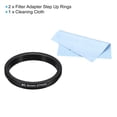 thumbnail image 3 of Uxcell 40.5mm-37mm Step Down Ring with Cleaning Cloth, 2 Pack Camera Lens Filter Adapter Ring, Black, 3 of 6