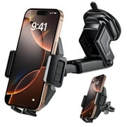 TOPVISION Car Phone Holder, Air Vent Phone Car Holder, Universal Phone Holder for Dashboard and Windshield, Car Mount for Cars, Trucks, SUVs