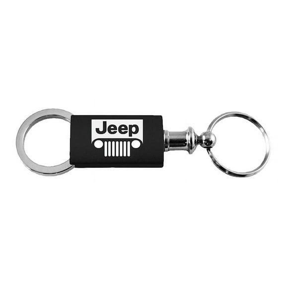 Jeep Grill Anodized Aluminum Valet Key Fob (Black)