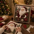 thumbnail image 4 of QISIWOLE DIY Christmas Santa Punch Needle Kit for Adults & Beginner, 7.8x7.8in DIY Fabric Poke Art Kit, Punch Needle Kits with All Supplies for Women Mom, Home Party Decor, Gift for Crafts Lovers, 4 of 8