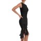 thumbnail image 4 of Women's Elegant Bodycon Midi Dress Sleeveless Mesh Frill Hem Mermaid Tail Summer Tank Dress Cocktail Party, 4 of 5