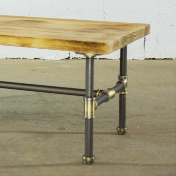 Corvallis Industrial Coffee Table Pipe, Galvanized Pipe Coffee Table