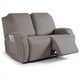 thumbnail image 1 of Nvzi Funda de sofá elástica de jacquard, funda de sillón reclinable para sala de estar, fácil de instalar, lavable, protector de sofá de 2 plazas (gris y marrón), 1 of 4