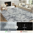 thumbnail image 7 of HOMERRY Plush Polyester Shag Area Rug 2'x 6' Fluffy Runner Rug Plush Decorative Runner Rug for Indoor Home Floor Carpet, Tie-dye Light Gray, 7 of 7