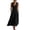 #0146-Black, variant on Women's V Neck Flowy A Line Silhouette Casual Midi Dress Long Dress Summer Casual Sleeveless Spaghetti Strap Soft Lightweight Sundress for Daily Wear Vacation Trips Beach Outings Weekend Brunch