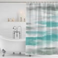 thumbnail image 4 of Turquoise Gray White Waterproof Fabric Shower Curtain,Country Abstract Ombre Mottled Waterproof Fabric Shower Curtain for Bathroom Curtains Bathtubs Hotel Shower Curtains with 12 Hooks Standard 66x72, 4 of 8