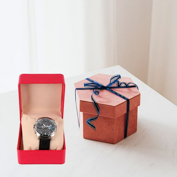 WHAMVOX  Watch Display Box Holder Organizer Cases and Boxes Man Travel Red