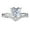 Silver, variant on Rings - Shaped Big Rhinestone Ring for Women Exclusive Full Ring, 5.7 cm, Silver
