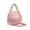 Pink, variant on Women's Basketball Crossbody Bag Handbag Girls Mini One-Shoulder PU Leather Round Crossbody Bag