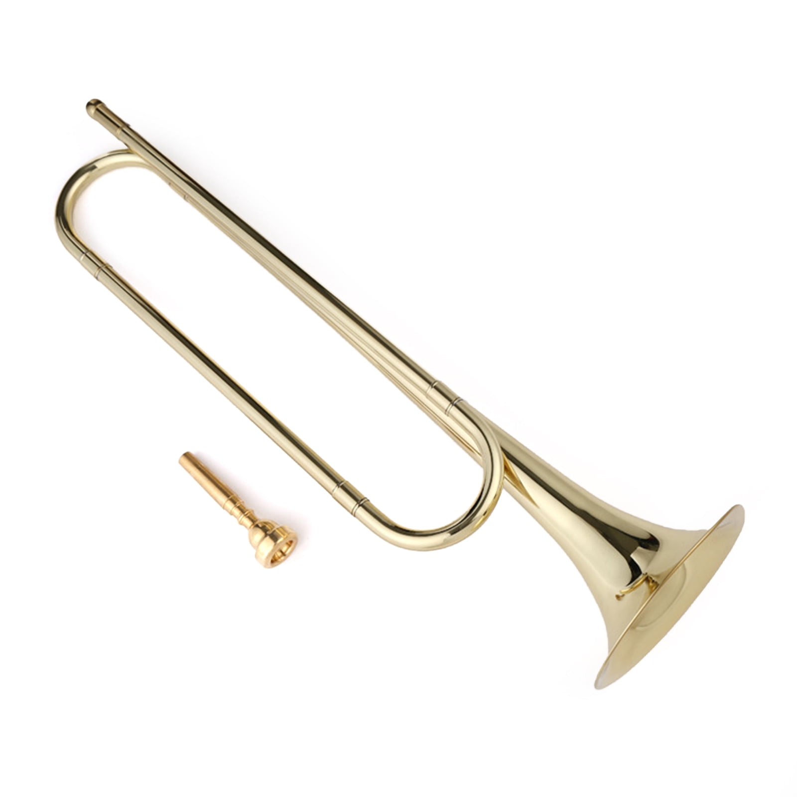 Musical Instrument Beginner Big Brass Strides Spanish Bugle Trumpet School Orchestras Brass Bugle with Mouthpiece