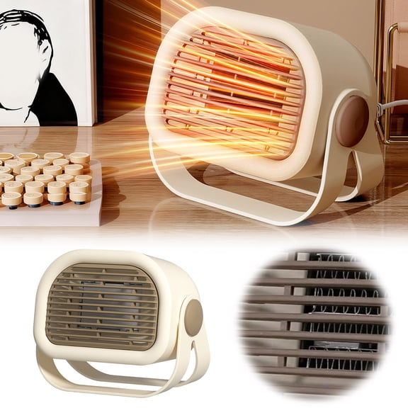 Compact Energy Efficient Air Heater Mini Ceramic Fan for Quick Heating and Quiet Operation Portable Space Heater for Home And Use Adjustable Thermostat with Overheat