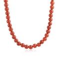 thumbnail image 2 of Bling Jewelry Womens Semi-Precious Natural Red Carnelian Stone 10MM Bead Ball Strand Necklace 16-19 Inch, 2 of 3