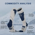 thumbnail image 2 of Xfvqtps Mens Socks Long Knee High Simplicity Thickened Outdoor Sports Climbing Sweat Absorbing Warm at the Bottom of the Towel Warm Skiing Socks White, 2 of 5