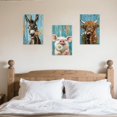 thumbnail image 2 of ZHONGYUTONG 3 Piece Farm Animal Wall Art Funny Highland Cow Donkey Pig Painting Animal and Flower Pictures Farmhouse Canvas Prints Home Decor Framed (16.00" x 24.00" x 3PCS), 2 of 5