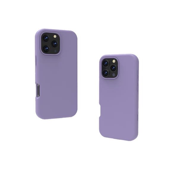 Decase Rugged Case for iPhone 16 Pro,Dual-Layer Hard PC Bumper Smooth Touch Back Cover TPU,Shockproof Glossy Heavy Duty Cover,Lightpurple