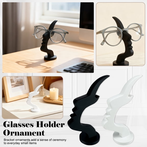Abstract Face Design Eyeglass Holder & Sunglasses Storage Rack, 3D Printed Artistic Decorative Home Glasses Organizer, Eyewear Storage Solution For Men Women Desktop Use