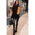 thumbnail image 3 of Women Sweaters-Oversized Chunky Knit Color Block Drop Shoulder Batwing Sleeve Pullover Sweater Tops, 3 of 7