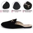 thumbnail image 2 of Alpine Swiss Erin Womens Flat Mules Loafers Round Toe Blackless Slide on Shoes, 2 of 9