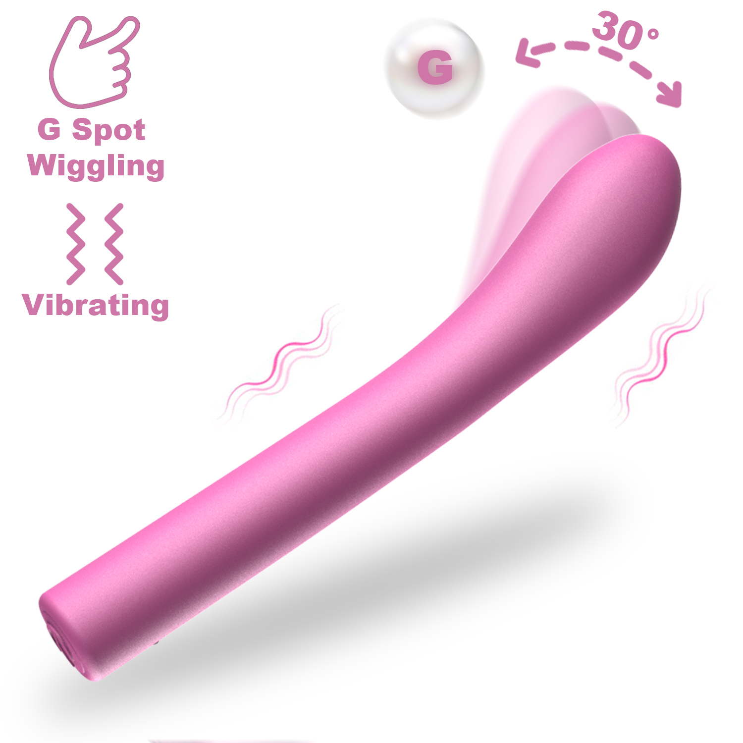 Vibromasseur Lapin Dauphin 12 Vitesses - Silicone, étanche, Rose, Stimulation G Et Clitoridienne