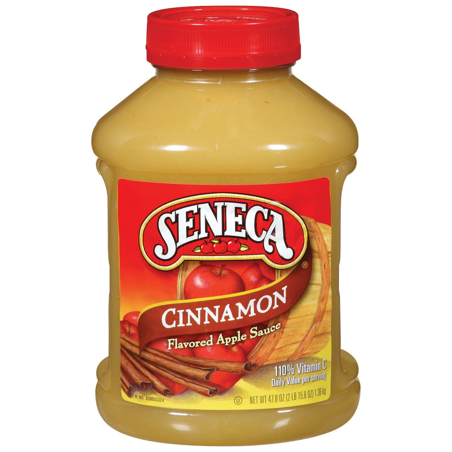 (3 Pack) Seneca Cinnamon Apple Sauce 47.8 Oz Plastic Bottle
