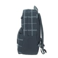 thumbnail image 3 of Mochila grande juvenil 1818 unisex gris con diseño de cuadros, 3 of 9