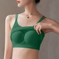 thumbnail image 5 of ZQUUVOU Women's Seamless Workout Tank Top Tummy Control Built In Bra Racerback Slim for Gym Running Athletic Yoga Shirts Green B, 5 of 7