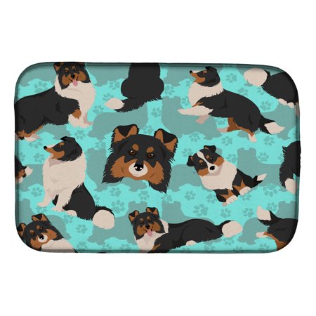 

Tricolor Sheltie Dish Drying Mat 14 in x 21 in