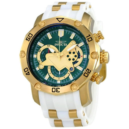 Invicta Men's 23422 Pro Diver Chrono Green & Gold Dial Date Watch