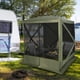 thumbnail image 2 of Costway Carpa plegable de 4 paneles para acampar, de montaje rápido, con 2 toldos parasol, color verde, 2 of 4