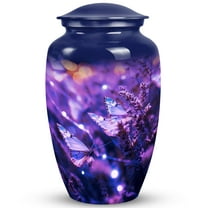 Purple Butterfly Urn - Adult Urns For Human Ashes - Large Urns For Human Ashes - Cremation Urns For Human Ashes - Memorial Urns - Purple Urns For Human Ashes Adult (Size -10Inch)