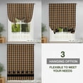 thumbnail image 3 of Tie Up Curtains for Windows Black Stars Buffalo Plaid Valance Adjustable Balloon Curtain Brown Checkered Tie Up Shades for Kitchen Living Room Bedroom Privacy Curtain Drape 34x45 Inch, 3 of 9