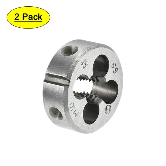 Uxcell M10 x 1.5 Metric Left Hand Alloy Tool Steel Machine Thread Round Threading Dies 2 Pack