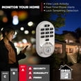 thumbnail image 5 of Kwikset Halo Keypad Wi-Fi Cerradura de puerta inteligente con manija y palanca de entrada Prescott, cerrojo electrónico, control remoto de aplicación sin necesidad de concentrador, níquel satinado, 5 of 5